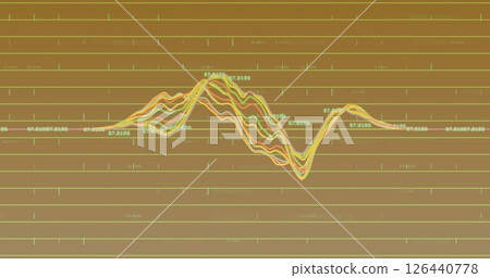 Image of data processing over orange background 126440778
