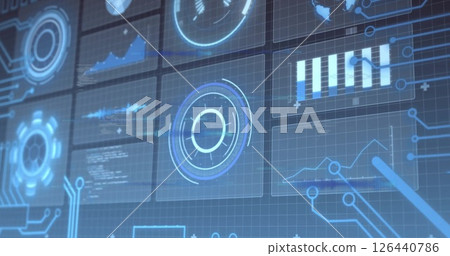 Image of data processing over scope scanning Image of data processing over scope scanning 126440786