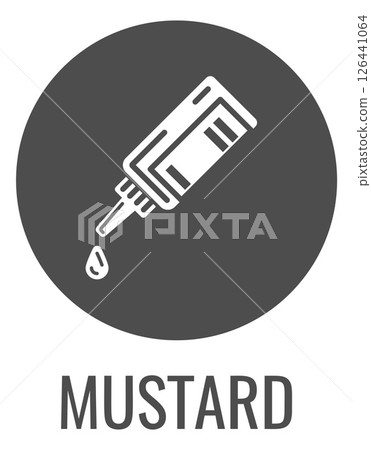 Ketchup Or Mustard Sauce Bottle Food Allergy Icon 126441064