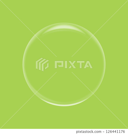 透明PNG格式的泡泡球，美麗的泡泡插畫背景，抹茶綠肥皂泡 126441176