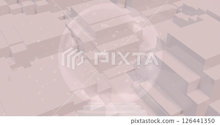 Image of bubble with stars over white shapes moving Image of bubble with stars over white shapes moving 126441350