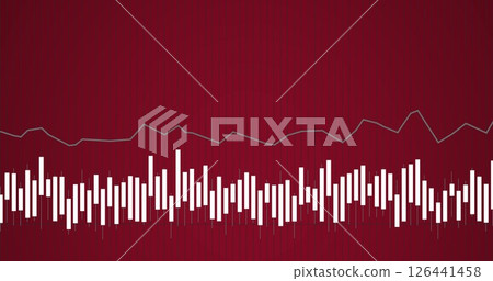 Image of diagrams moving on red background Image of diagrams moving on red background 126441458
