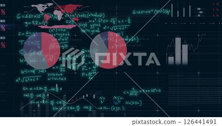 Image of digital data processing over mathematical formulae Image of digital data processing over mathematical formulae 126441491