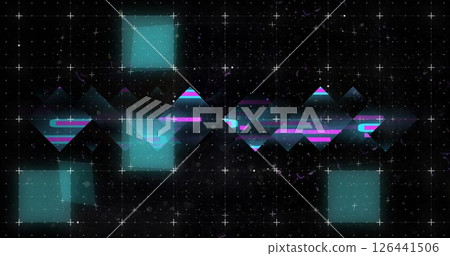 Image of moving shapes on black background Image of moving shapes on black background 126441506