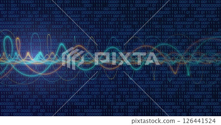Image of digital data processing over black background Image of digital data processing over black background 126441524