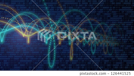 Image of digital data processing over black background Image of digital data processing over black background 126441525