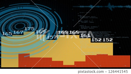 Image of diagrams and data processing over scope scanning 126441545