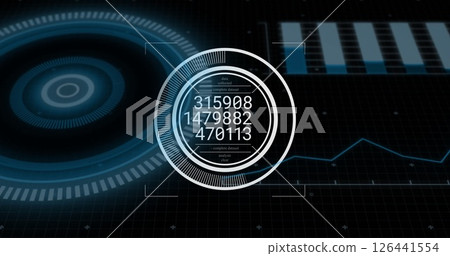 Image of diagrams and data processing over scope scanning 126441554