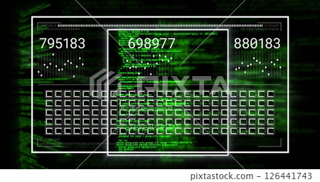 Image of digital data processing over computer servers Image of digital data processing over computer servers 126441743