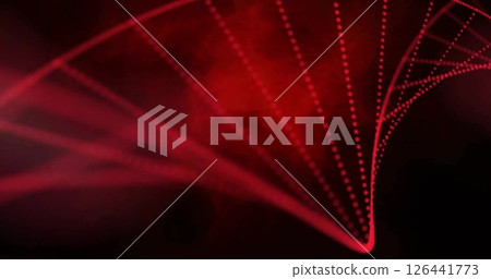 Image of dna strand over black background 126441773