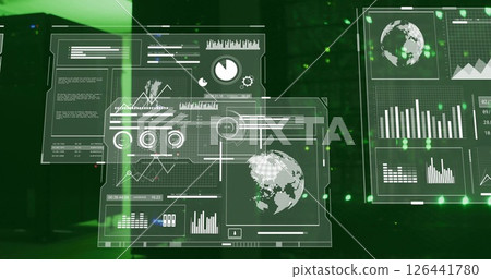 Image of digital data processing over computer servers 126441780