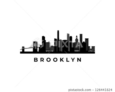 Vector Brooklyn skyline. Vector Brooklyn skyline. 126441824