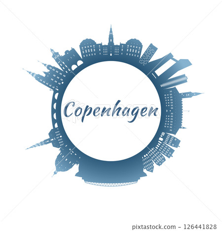 Copenhagen skyline with colorful buildings 126441828