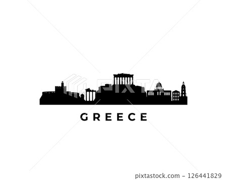 Vector Greece skyline. 126441829