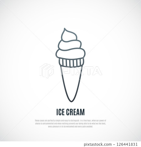 Ice Cream icon isolated on white background. 126441831