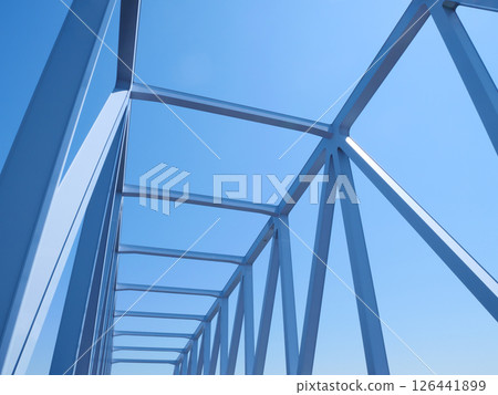Iron bridge shining against the blue sky | Tokyo Gate Bridge Iron bridge shining against the blue sky | Tokyo Gate Bridge 126441899