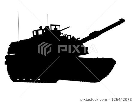 Tank vector silhouette Tank vector silhouette 126442078