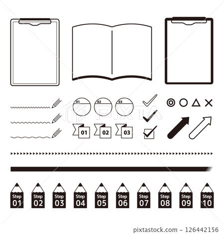 簡單的教育材料集 126442156