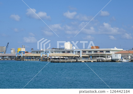 A remote island passenger ship terminal where passenger ships bound for the Yaeyama Islands arrive and depart A remote island passenger ship terminal where passenger ships bound for the Yaeyama Islands arrive and depart 126442184