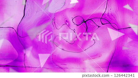 Image of white shapes over purple liquid background Image of white shapes over purple liquid background 126442341