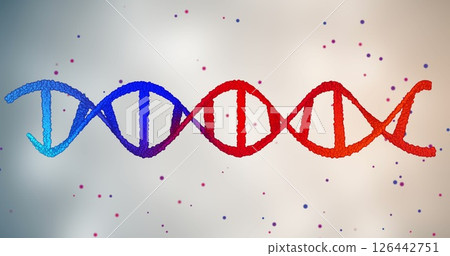 Image of dna strand on white background 126442751