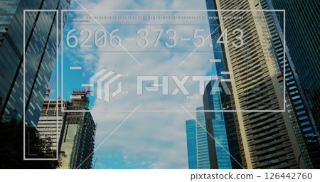 Image of data processing and diagram over cityscape Image of data processing and diagram over cityscape 126442760