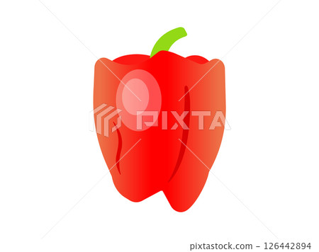 簡單的紅辣椒粉插圖 126442894