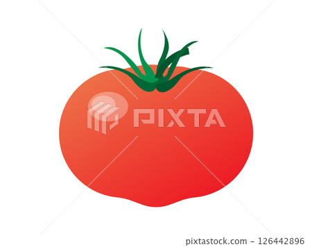 Simple red tomato illustration Simple red tomato illustration 126442896
