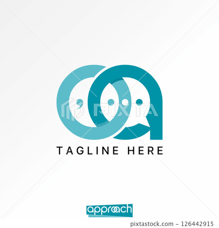 Logo design graphic concept creative premium vector stock image top sell initial OA font line talk communication monogram mic dialog social chat speak 126442915