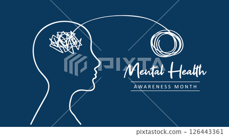 mental health awareness month concept vector illustration 126443361
