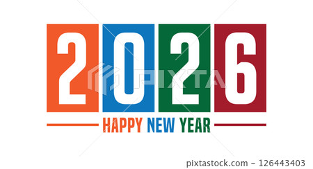 number 2026 happy new year design vector illustration number 2026 happy new year design vector illustration 126443403