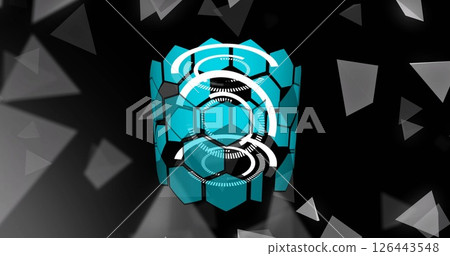 Image of digital data processing over network of connections 126443548