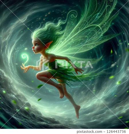 Wind fairy illustration 126443736