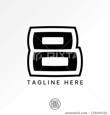 Logo design graphic concept creative premium vector stock image top sell initial B OO font cut line contour monogram typography sport tech app brand Logo design graphic concept creative premium vector stock image top sell initial B OO font cut line contour monogram typography sport tech app brand 126444282