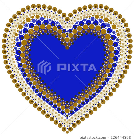 Heart made of colorful dots in mandala style. Heart made of colorful dots in mandala style. 126444598