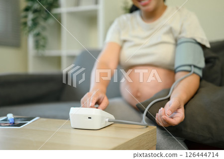 Prenatal care and home health monitoring concept Prenatal care and home health monitoring concept 126444714