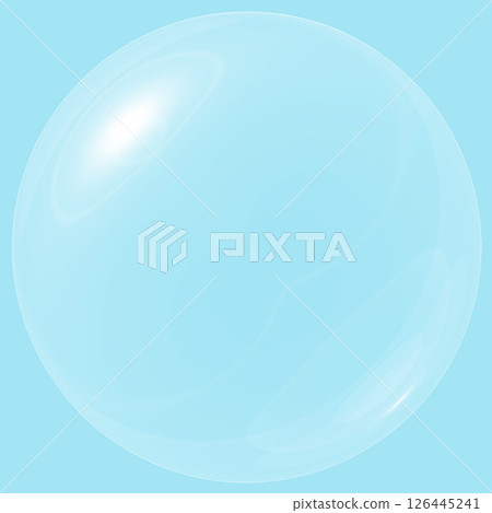 Bubble sphere transparent png bubble soap bubble illustration smooth background light blue ball PVC 126445241