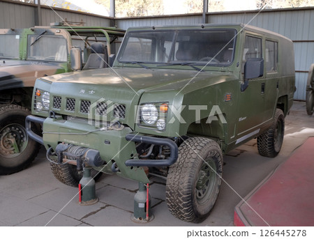 Chinese Yongshi Field SUV in the Military Museum of the Chinese People's Revolution in Beijing Chinese Yongshi Field SUV in the Military Museum of the Chinese People's Revolution in Beijing 126445278