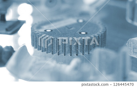 Object printed on a 3D printer from molten plastic powder. Model printed on 3D printer from melted black polyamide powder. New additive 3D printing Multi Jet Fusion MJF technology 126445470