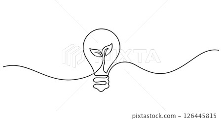 plant bulb ecology ideas concept one line continuous 126445815