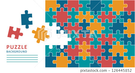 simple colorful puzzle pieces template isolated vector illustration simple colorful puzzle pieces template isolated vector illustration 126445852
