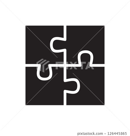 simple puzzle pieces isolated vector illustration simple puzzle pieces isolated vector illustration 126445865