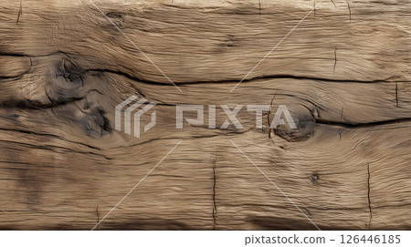 Texture of old wood with a vintage feel / Realistic wood grain background material 126446185
