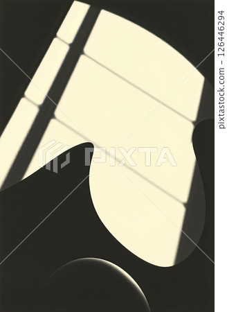 Modern abstract contrast background design with dramatic light and shadow play. 126446294