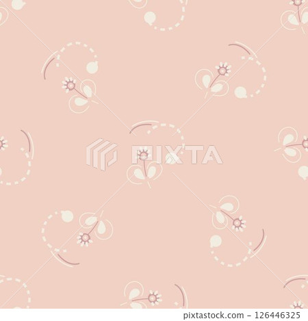 Seamless pattern with abstract doodle elements. Vector background for surface design. 126446325