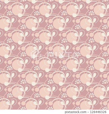 Seamless pattern with abstract doodle elements. Vector background for surface design. 126446326