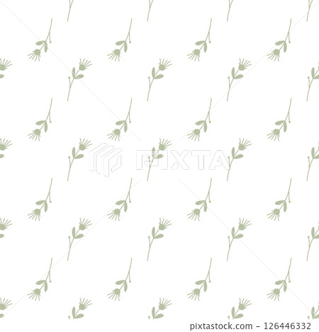 Seamless floral pattern. Colorful background in minimalist style with gentle flowers. Seamless floral pattern. Colorful background in minimalist style with gentle flowers. 126446332