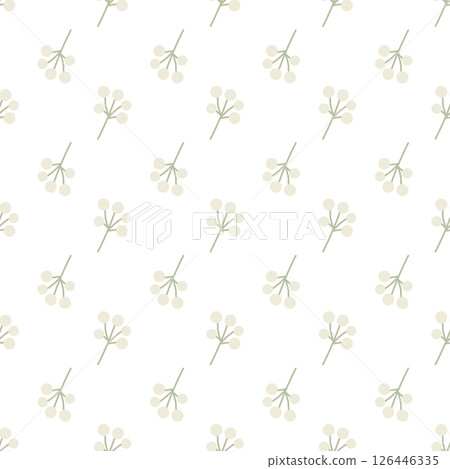 Seamless floral pattern. Colorful background in minimalist style with gentle flowers. 126446335