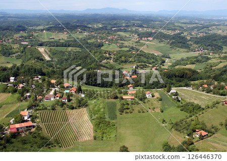 Idyllic countryside, Hills and meadows in Zagorje Region, Croatia 126446370
