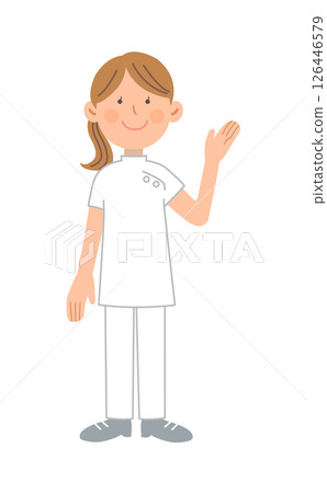 Guiding female nurse_whole body 126446579